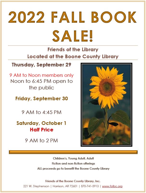 Fall Book Sale Flyer